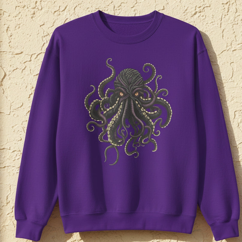 Yarn Sea Monster Sweatshirt Purple / S