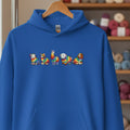 Animal Dye Splash Line Up Hoodie Royal / S