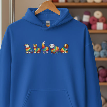 Animal Dye Splash Line Up Hoodie Royal / S