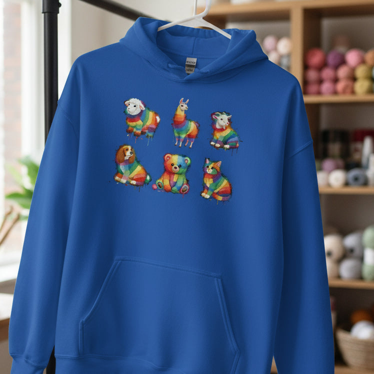 Animal Dye Splash Square Hoodie Royal / S