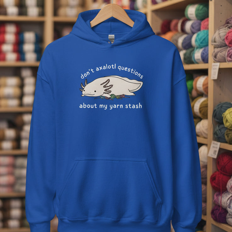 Axolotl Questions Hoodie Royal / S