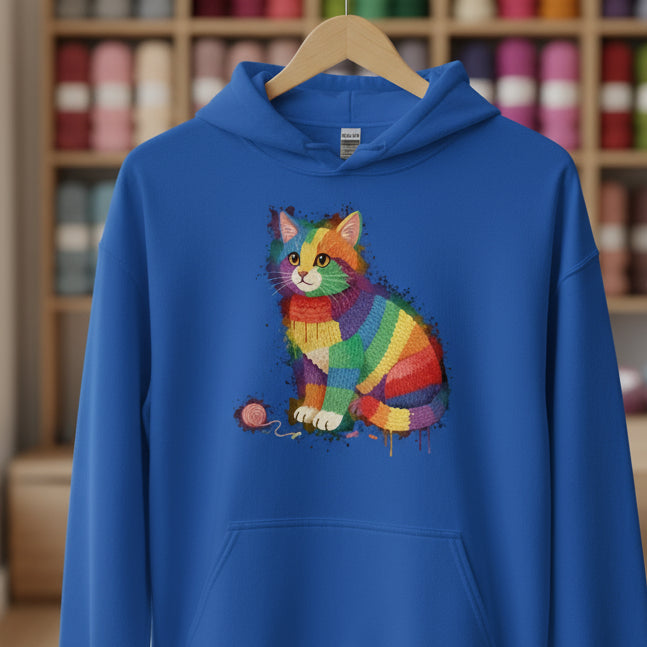 Cat Dye Splash Hoodie Royal / S