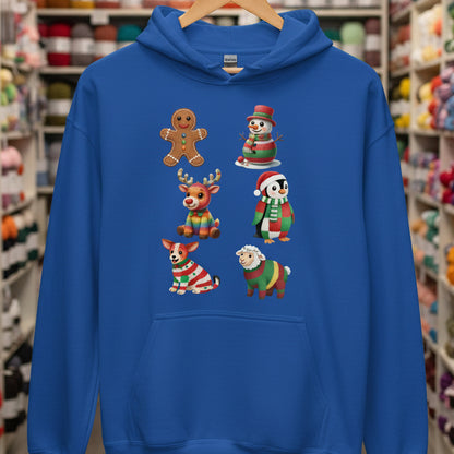 Christmas Knit Hoodie Royal / S