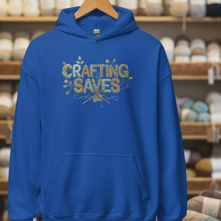 Crafting Saves Hoodie Royal / S