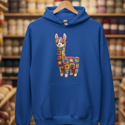 Crochet Alpaca Hoodie Royal / S
