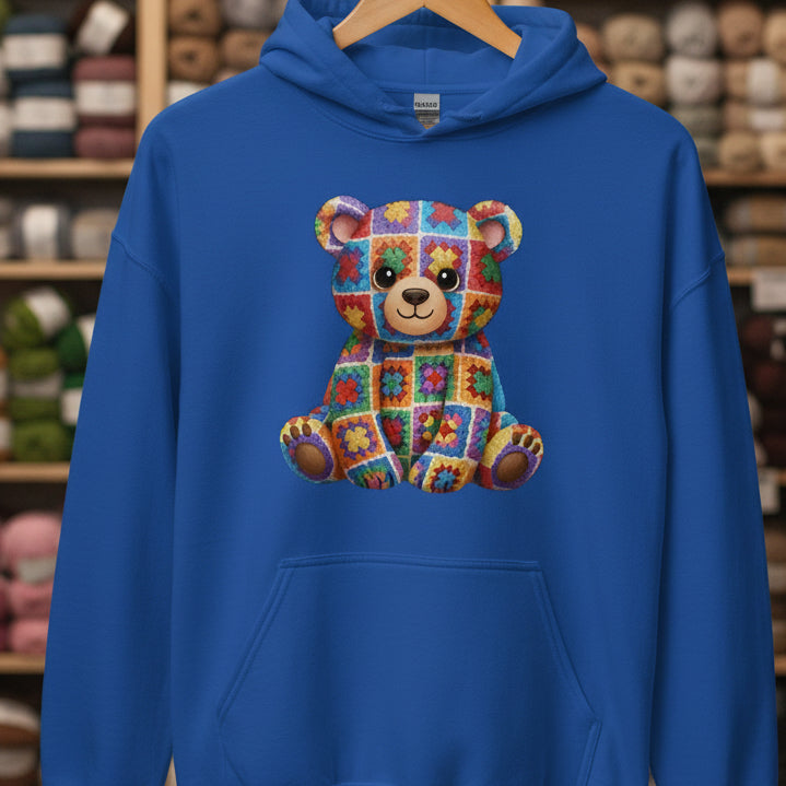 Crochet Bear Hoodie Royal / S