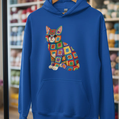 Crochet Cat Hoodie Royal / S