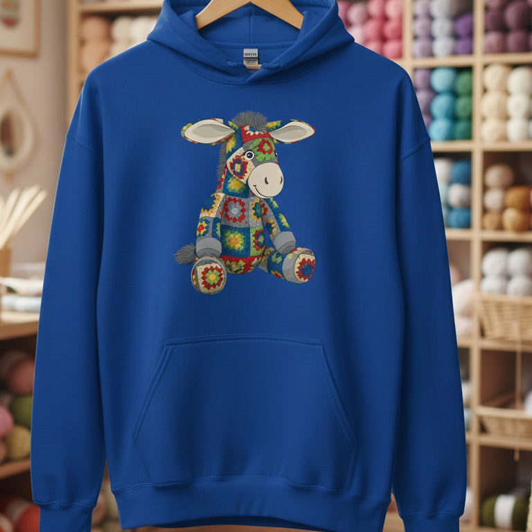 Crochet Donkey Hoodie Royal / S