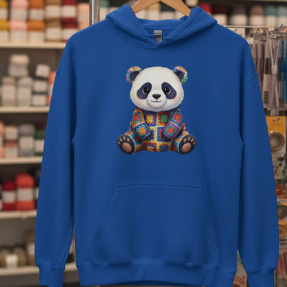 Crochet Panda Hoodie Royal / S