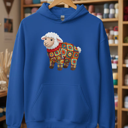 Crochet Sheep Hoodie Royal / S