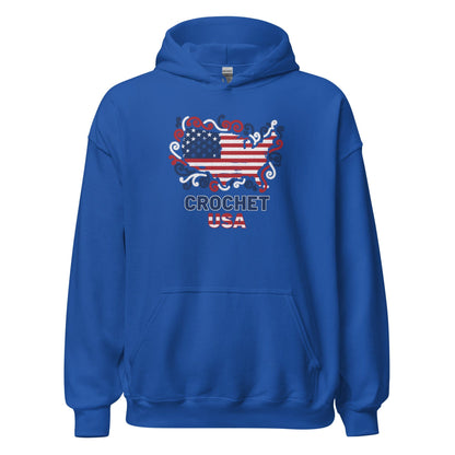 Crochet USA Hoodie Royal / S
