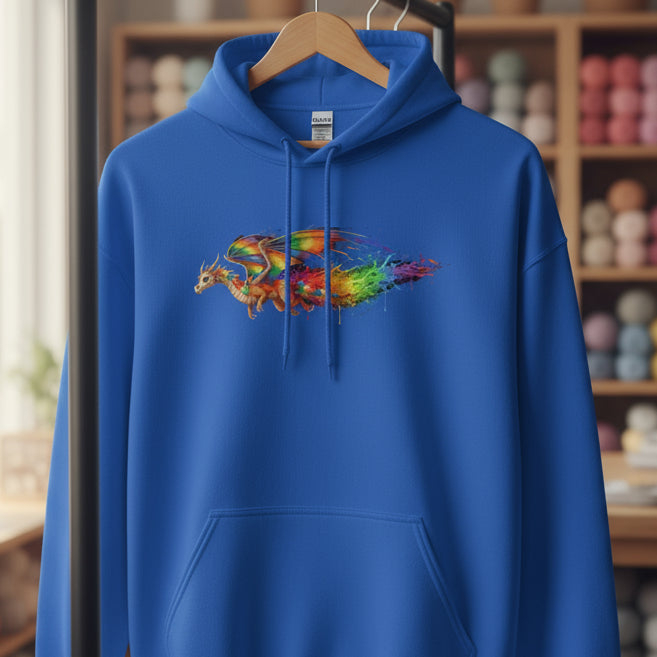 Dragon Flight Dye Splash Hoodie Royal / S