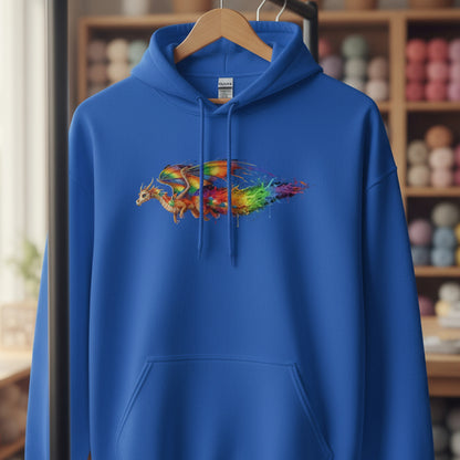 Dragon Flight Dye Splash Hoodie Royal / S