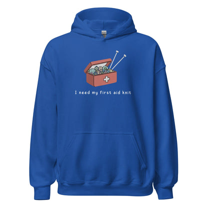 First Aid Knit Hoodie Royal / S