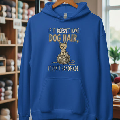 Handmade = dog hair Hoodie Royal / S