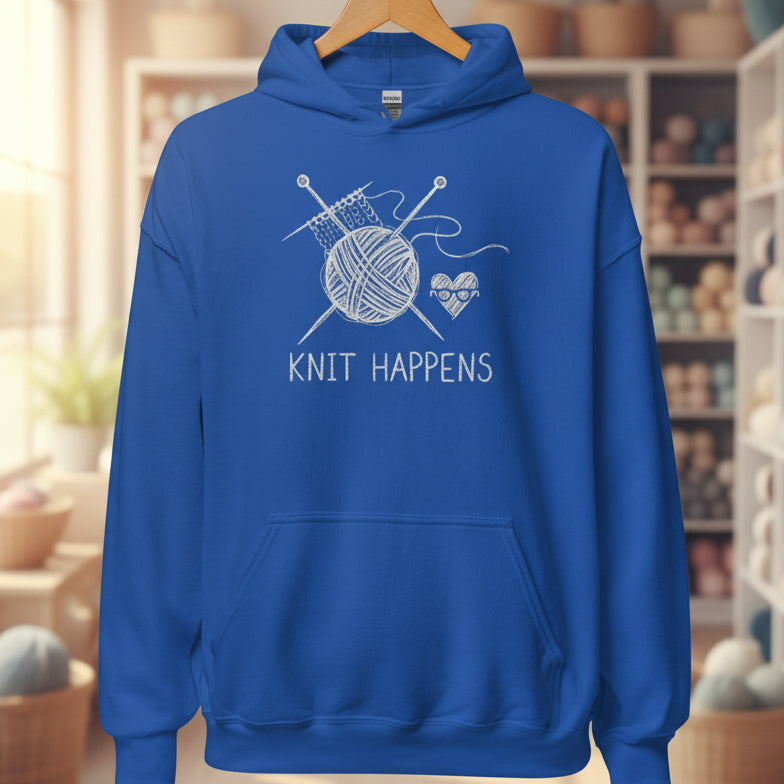 Knit Happens Sketch Hoodie Royal / S