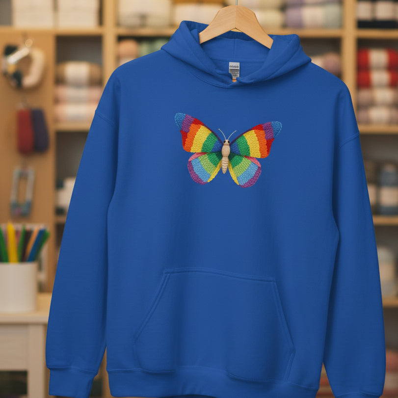 Knitted Butterfly Hoodie Royal / S