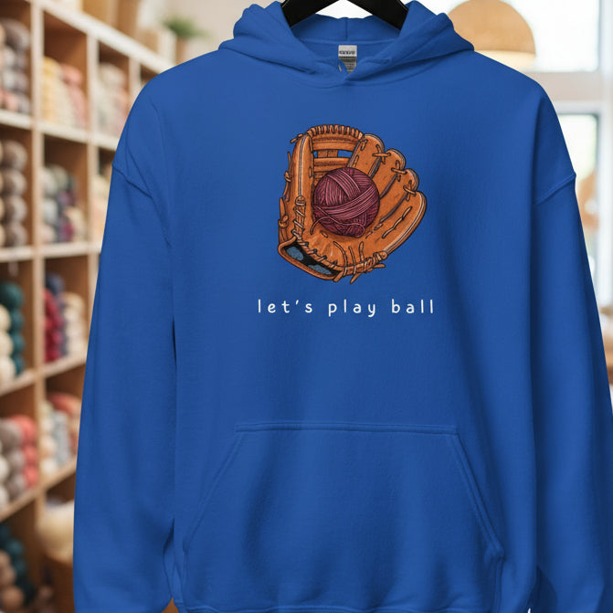 Lets Play Ball Hoodie Royal / S