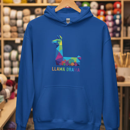 Llama Drama Hoodie Royal / S