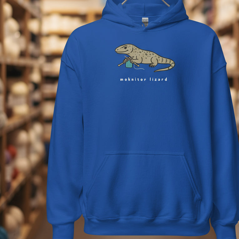 Moknitor Lizard Hoodie Royal / S