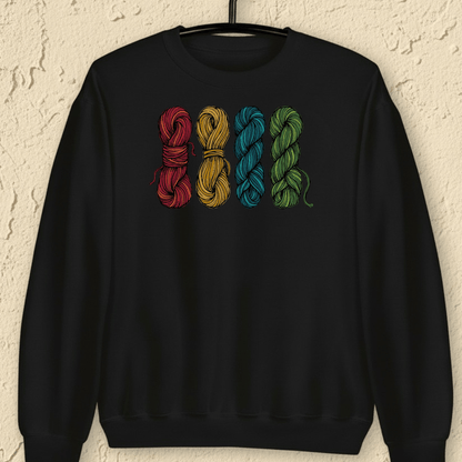 4 Sketched Skeins Sweatshirt Black / S