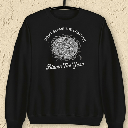 Blame The Yarn Sweatshirt Black / S