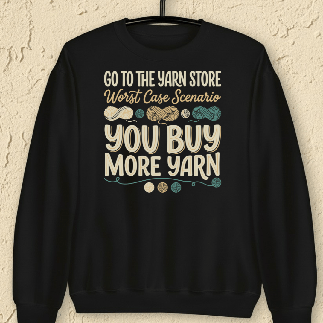 Buy More Yarn Sweatshirt Black / S