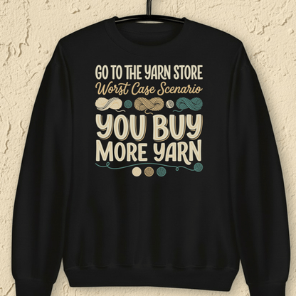 Buy More Yarn Sweatshirt Black / S
