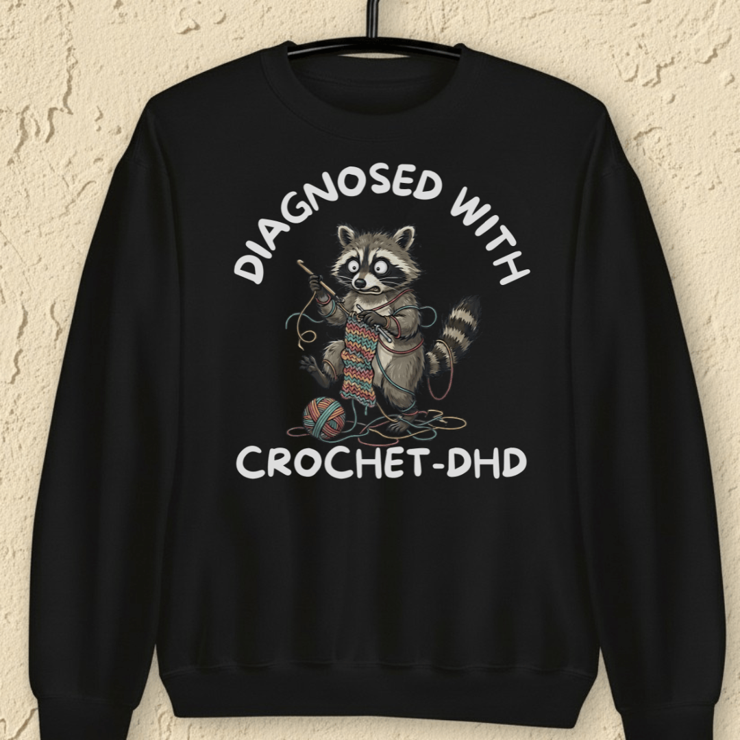 Crochet-DHD Sweatshirt Black / S