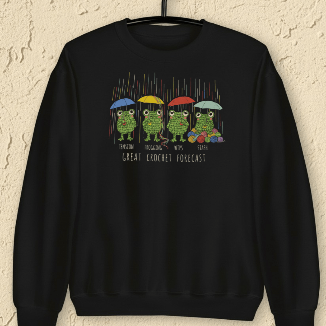Crochet Forecast Sweatshirt Black / S