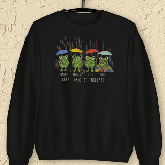 Crochet Forecast Sweatshirt Black / S