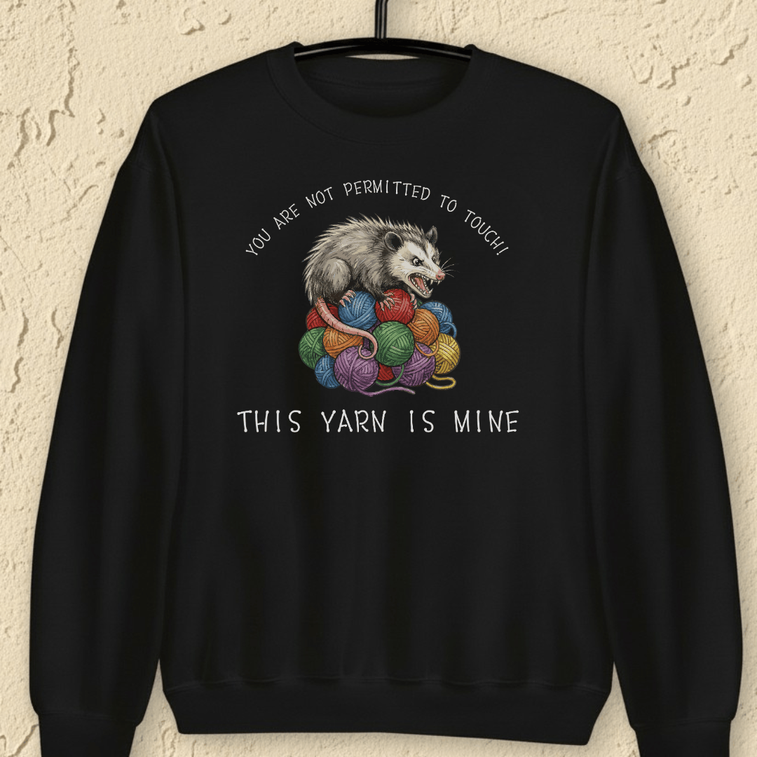 Hissing Yarn Possum Sweatshirt Black / S