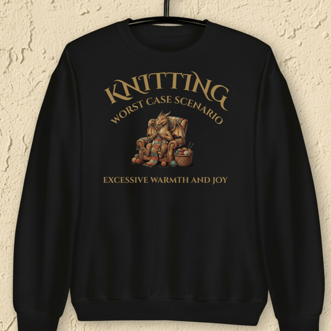 Knitting Scenario Sweatshirt Black / S