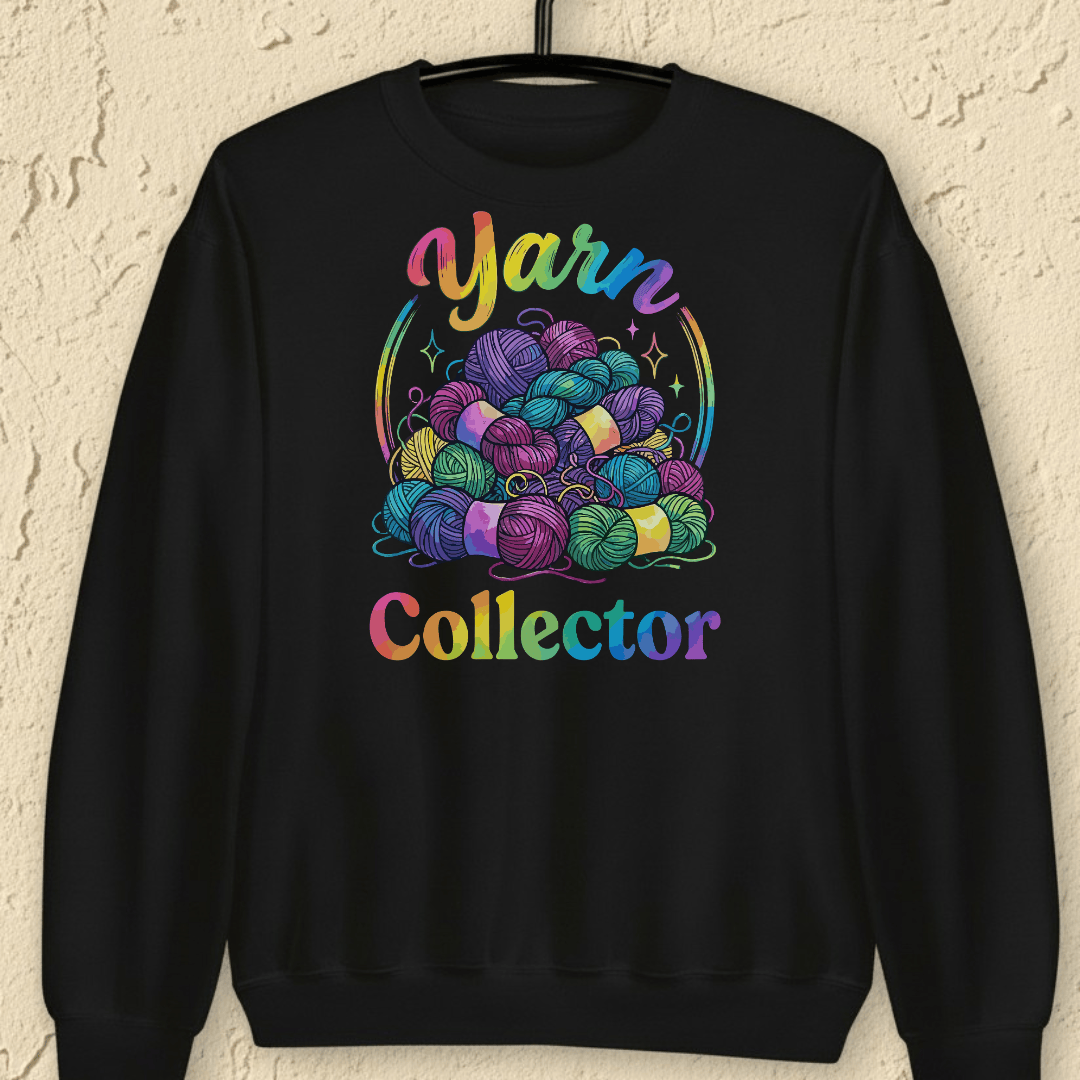 Yarn Collector - Rainbow Sweatshirt Black / S