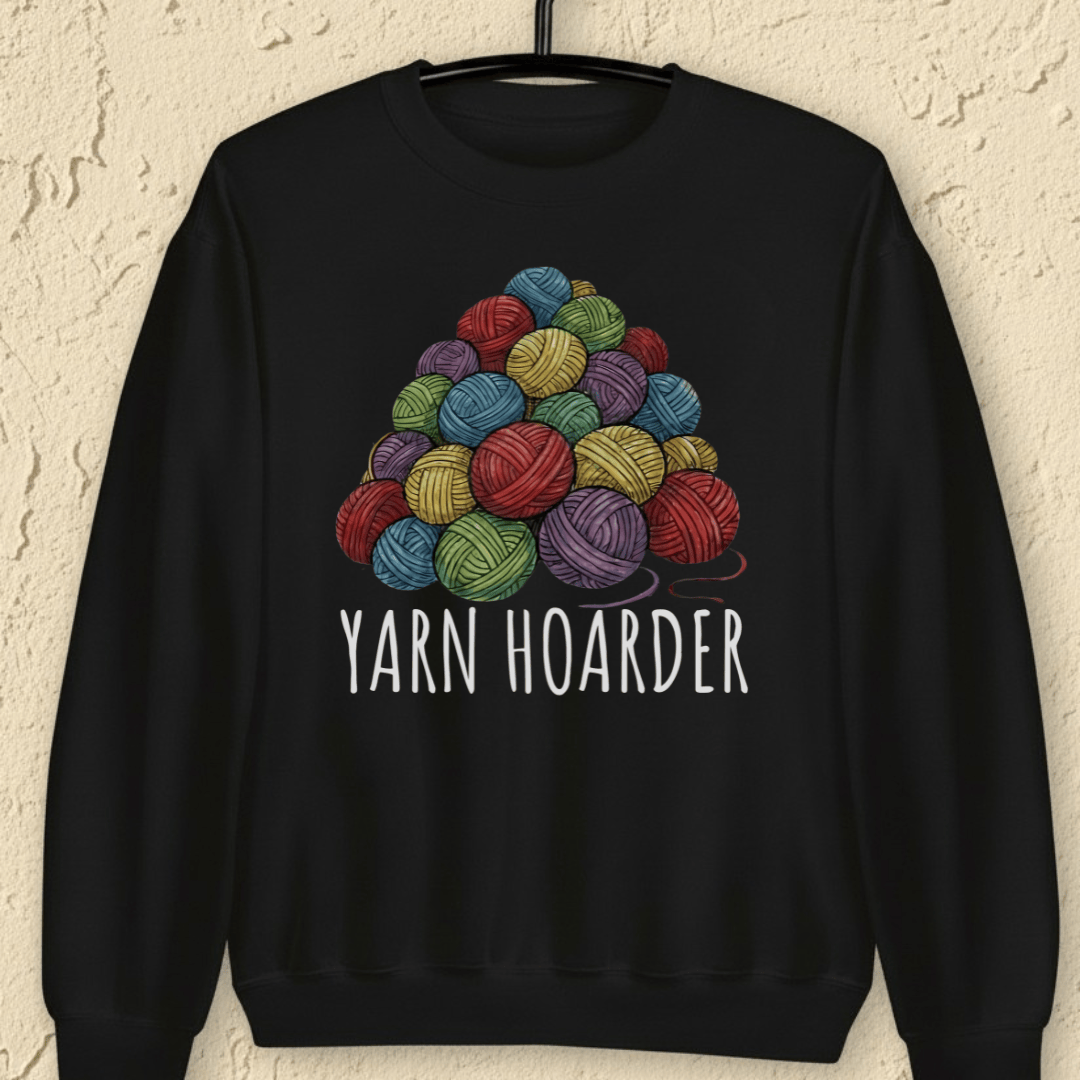 Yarn Hoarder Pile Sweatshirt Black / S