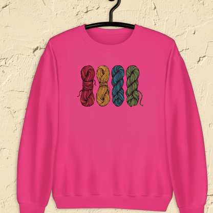 4 Sketched Skeins Sweatshirt Bright Pink / S