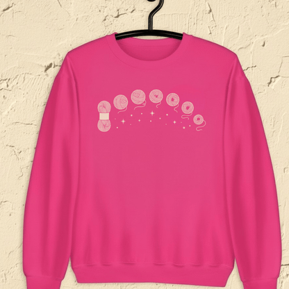 Celestial Yarn Sweatshirt Bright Pink / S