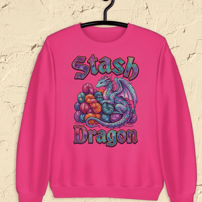 Stash Dragon Sweatshirt Bright Pink / S