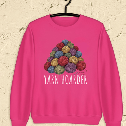 Yarn Hoarder Pile Sweatshirt Bright Pink / S
