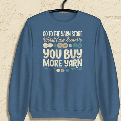 Buy More Yarn Sweatshirt Indigo Blue / S
