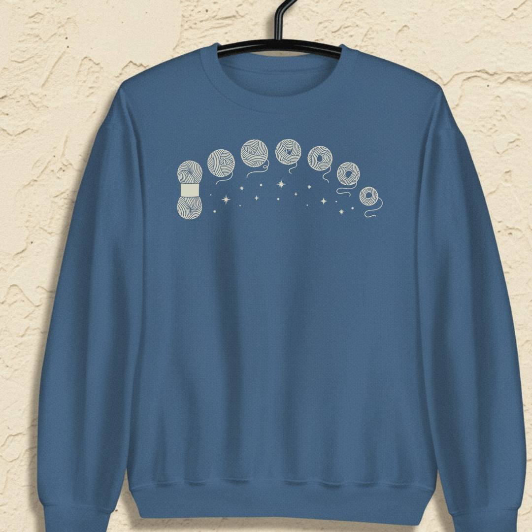 Celestial Yarn Sweatshirt Indigo Blue / S