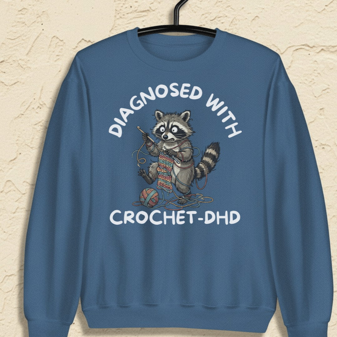 Crochet-DHD Sweatshirt Indigo Blue / S