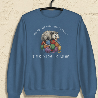 Hissing Yarn Possum Sweatshirt Indigo Blue / S