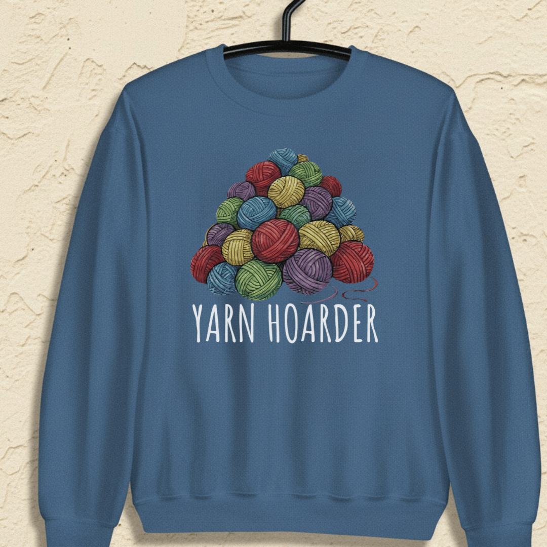 Yarn Hoarder Pile Sweatshirt Indigo Blue / S
