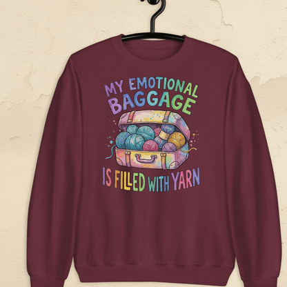 Emotional Baggage Sweatshirt Maroon / S