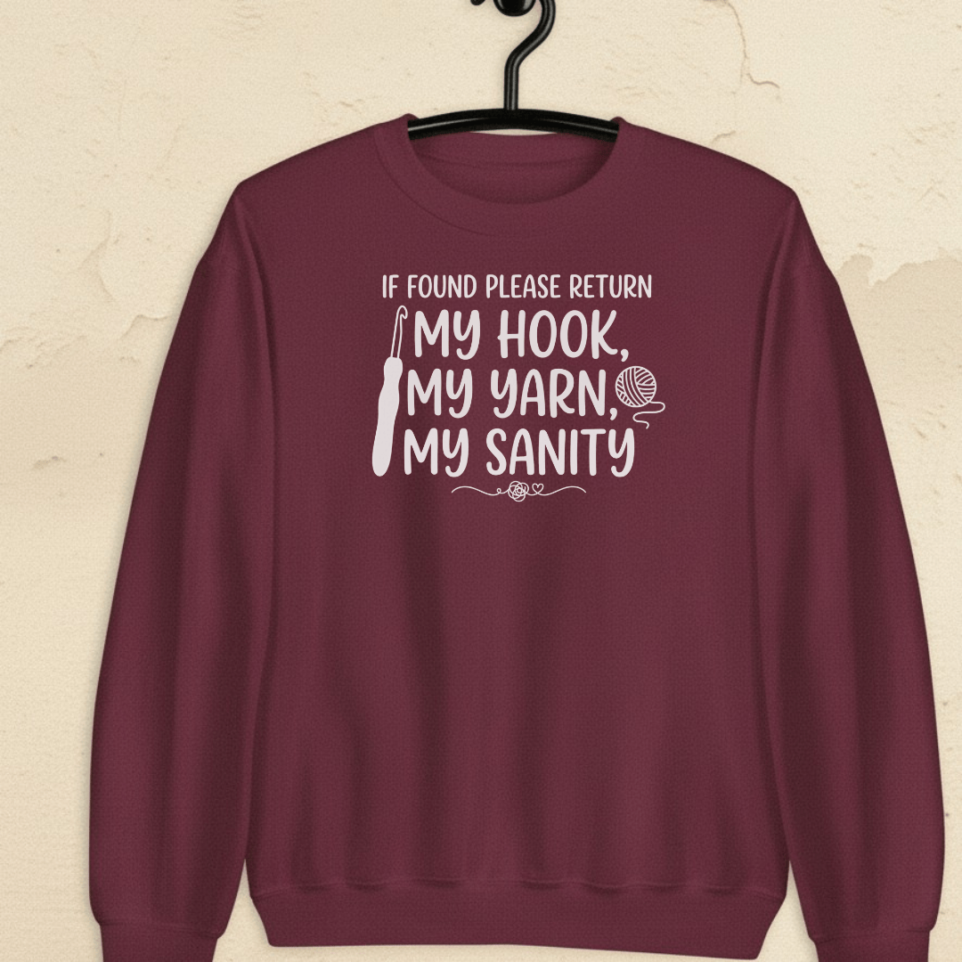 If Found Sweatshirt Maroon / S
