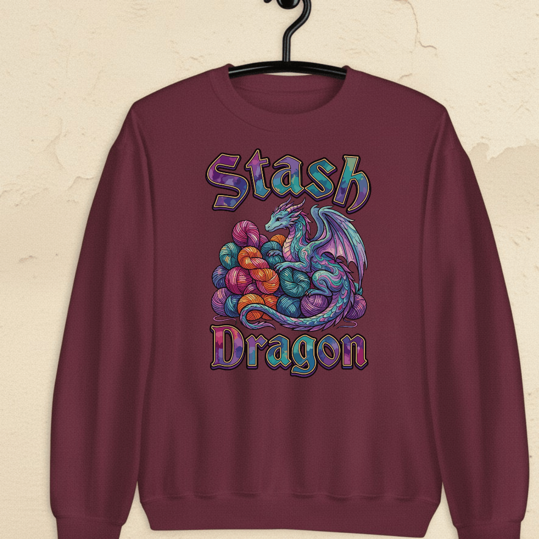 Stash Dragon Sweatshirt Maroon / S