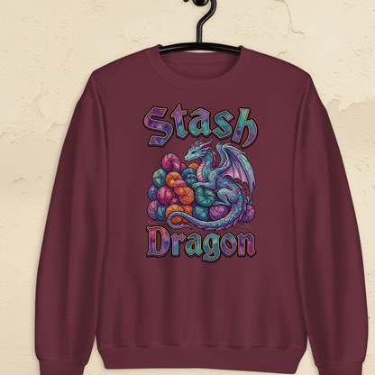 Stash Dragon Sweatshirt Maroon / S