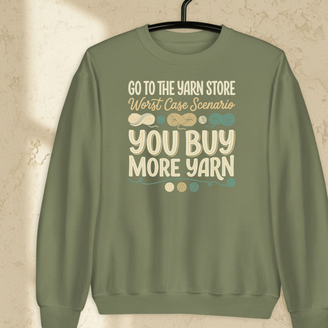 Buy More Yarn Sweatshirt Military Green / S