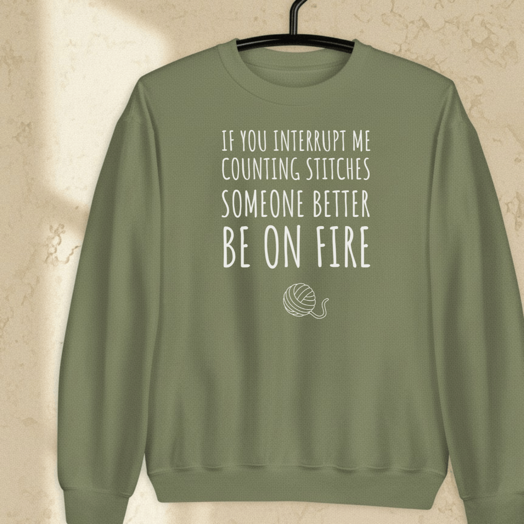 Counting Stitches Sweatshirt Military Green / S